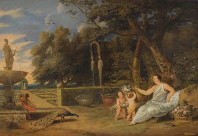Flora with Three Putti in a Garden by Frans Wouters